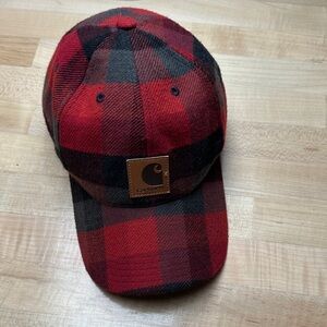 Carhartt Red and Black Plaid Cap